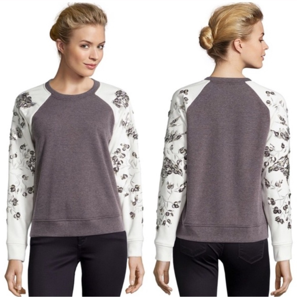 Floral Sleeve Sweatshirt